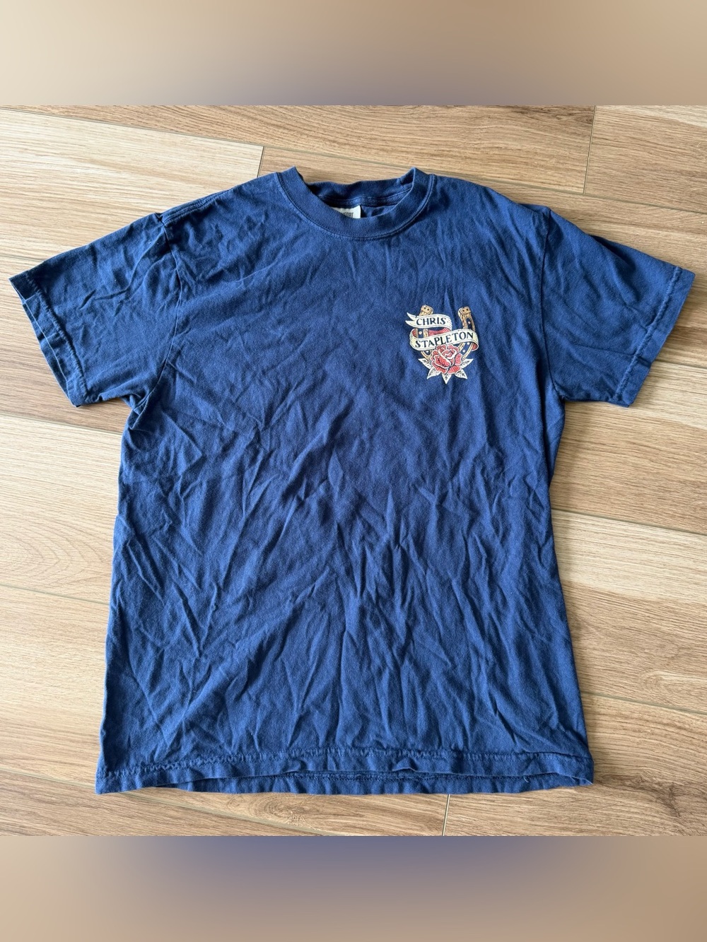 Chris Stapleton White Horse Blue T Shirt - Picture 2 of 5